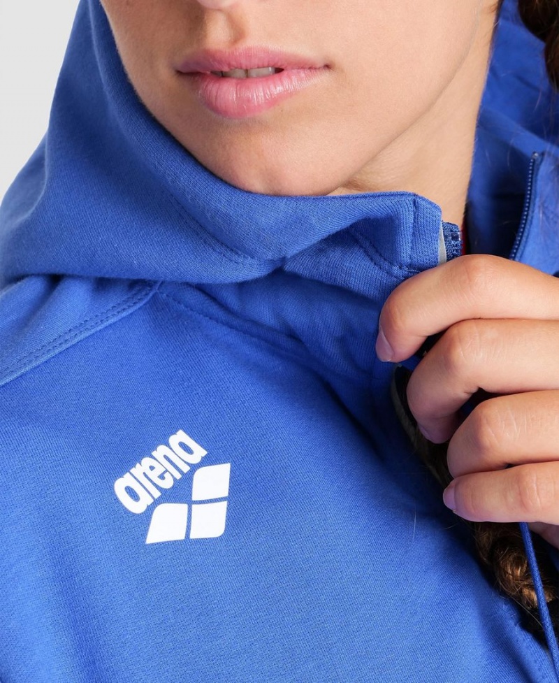 Arena Team Mit Kapuze Panel Jacke Blau | CJQ56L-181