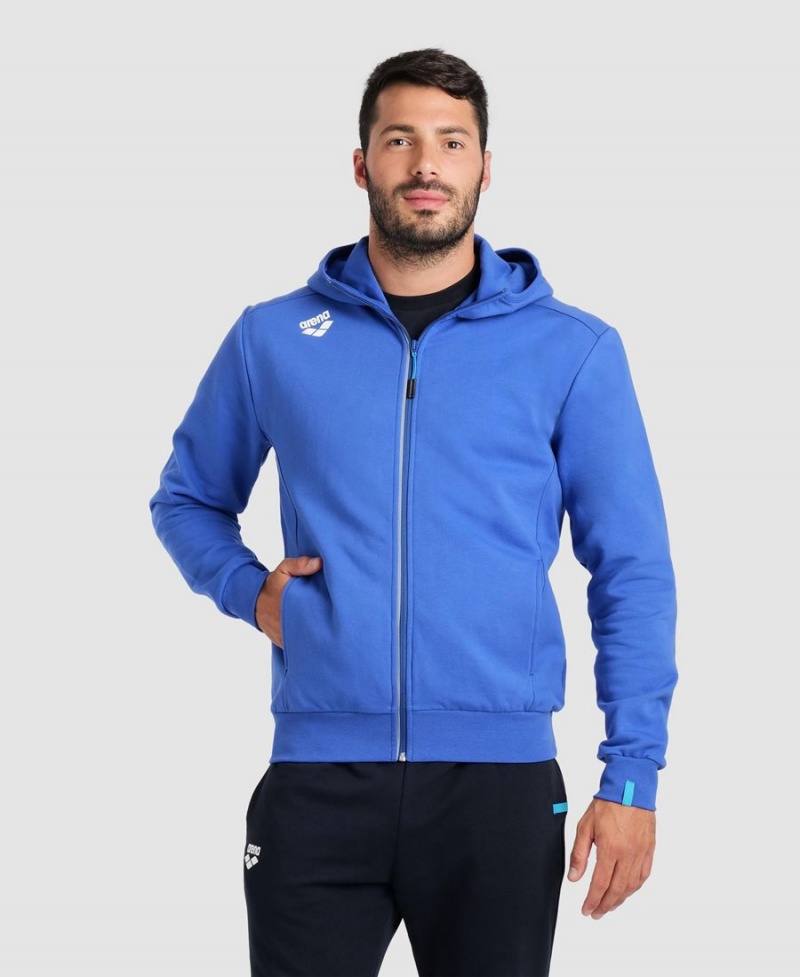 Arena Team Mit Kapuze Panel Jacke Blau | ZTP79C-764