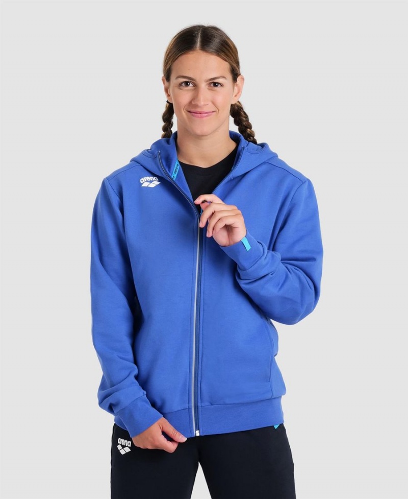 Arena Team Mit Kapuze Panel Jacke Blau | ZTP79C-764