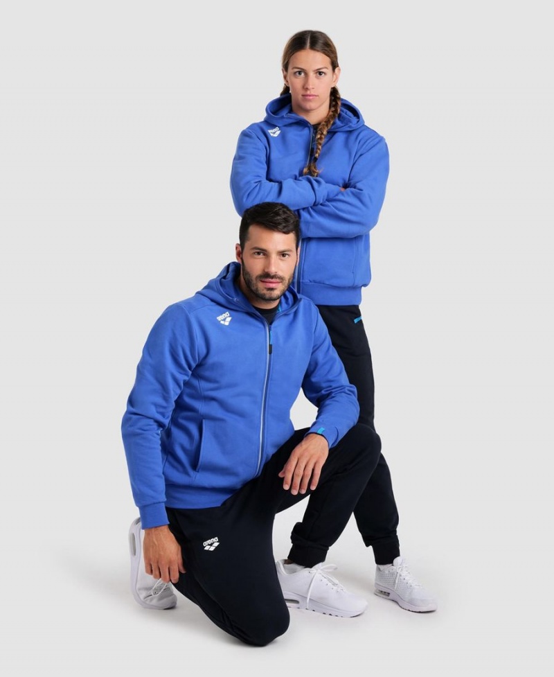 Arena Team Mit Kapuze Panel Jacke Blau | ZTP79C-764