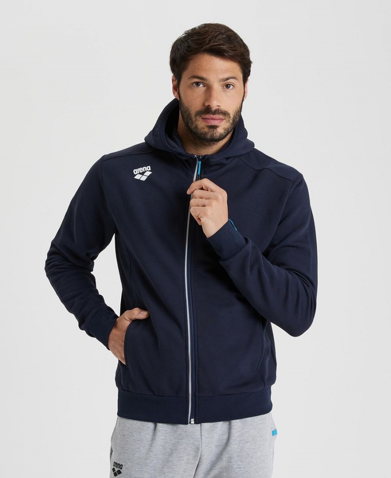 Arena Team Mit Kapuze Panel Jacke Navy | ZMH34P-544