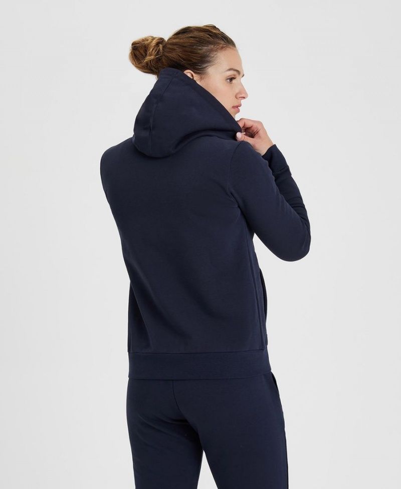 Arena Team Mit Kapuze Panel Jacke Navy | AHO34E-731