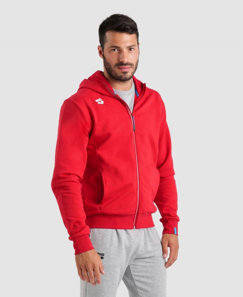 Arena Team Mit Kapuze Panel Jacke Rot | NCK56Y-674