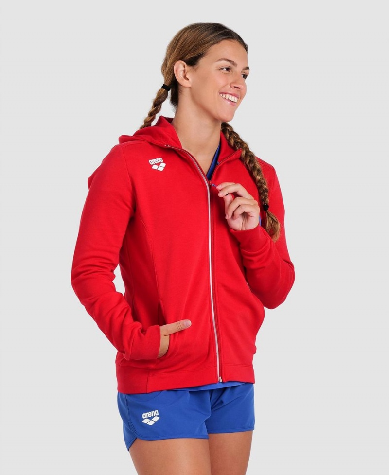 Arena Team Mit Kapuze Panel Jacke Rot | OYE65M-150