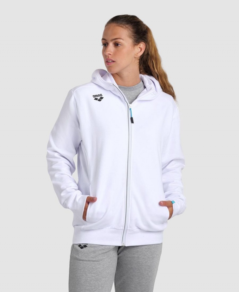 Arena Team Mit Kapuze Panel Jacke Weiß | YUS48W-385