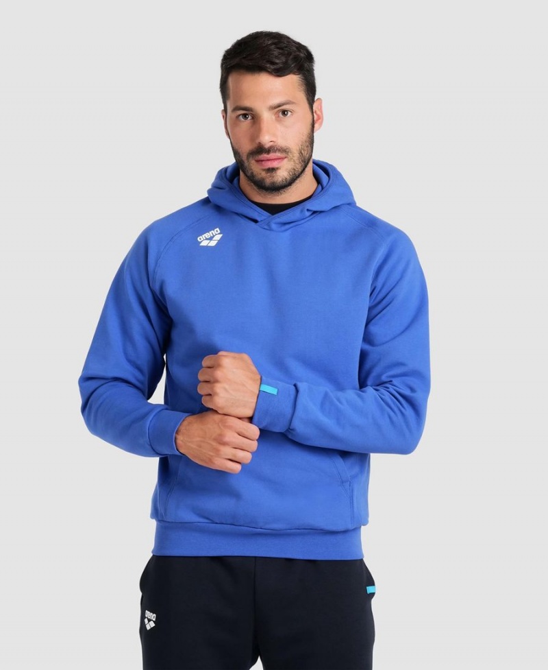 Arena Team Mit Kapuze Panel Sweatshirt Blau | NCA46D-177