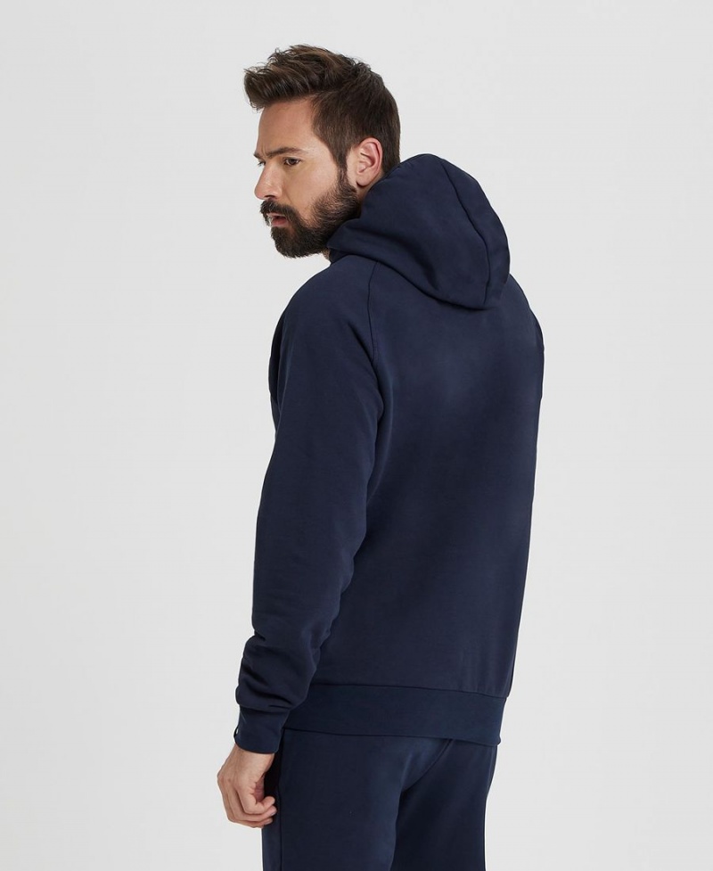 Arena Team Mit Kapuze Panel Sweatshirt Navy | QYF04X-650