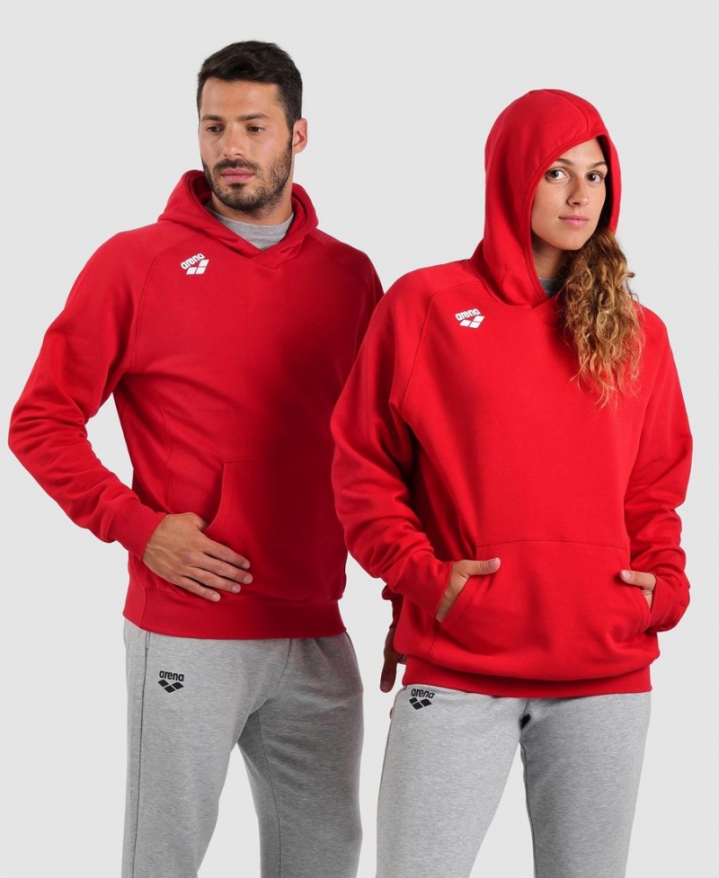 Arena Team Mit Kapuze Panel Sweatshirt Rot | VZG57L-985