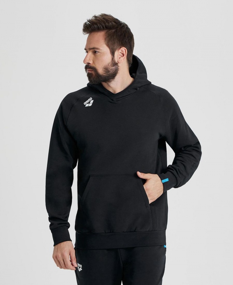 Arena Team Mit Kapuze Panel Sweatshirt Schwarz | BAT36Z-711