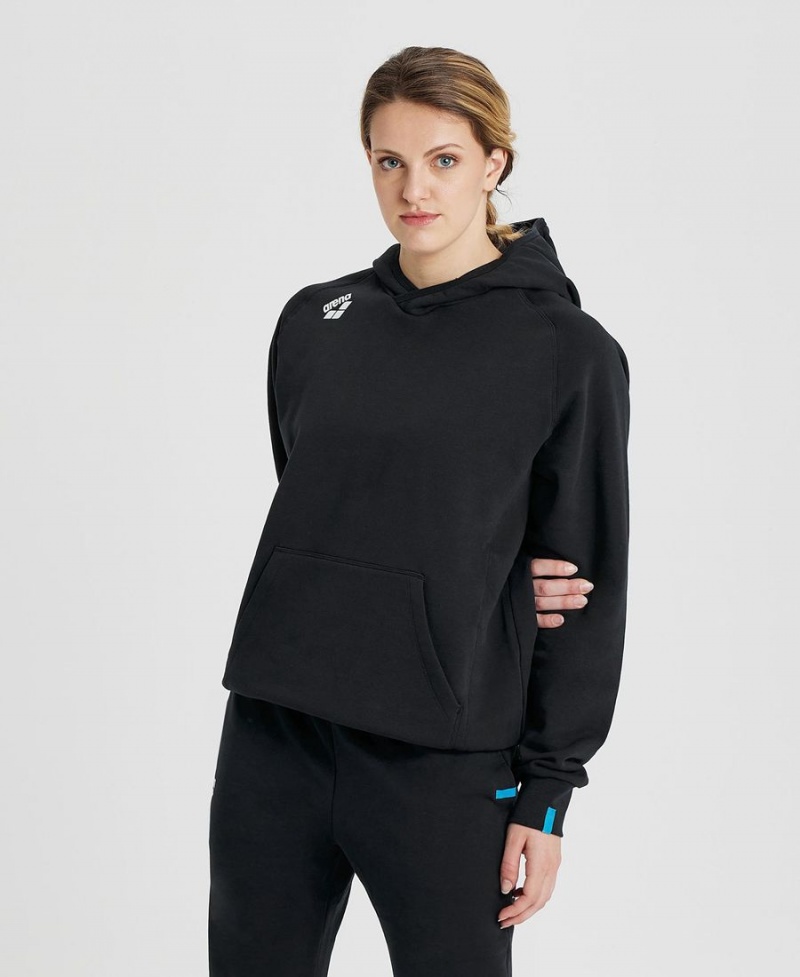 Arena Team Mit Kapuze Panel Sweatshirt Schwarz | BAT36Z-711