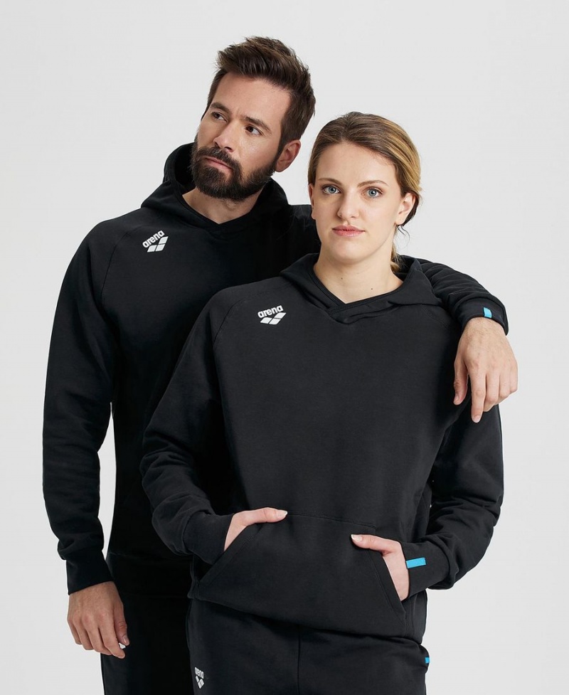 Arena Team Mit Kapuze Panel Sweatshirt Schwarz | BAT36Z-711