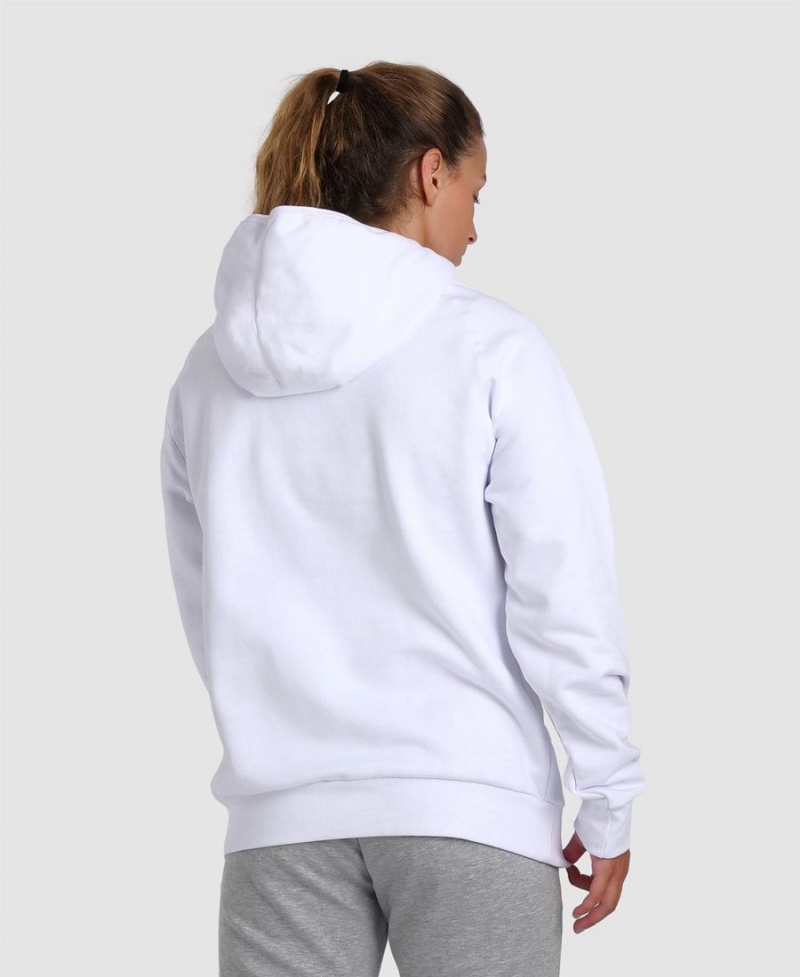 Arena Team Mit Kapuze Panel Sweatshirt Weiß | EJM75F-906