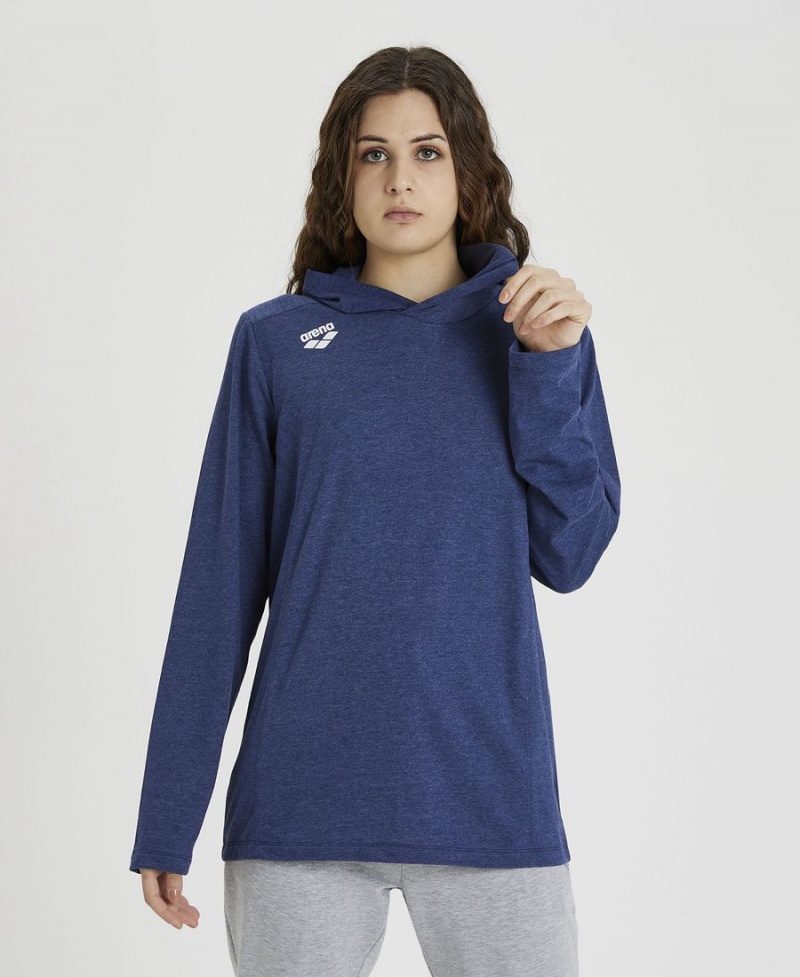 Arena Team Mit Kapuze Panel T-Shirt Navy | MIP07N-691