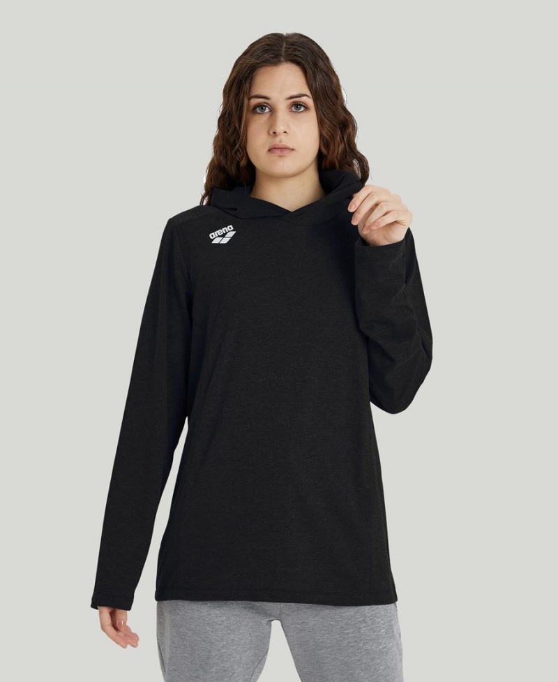 Arena Team Mit Kapuze Panel T-Shirt Schwarz | LZF48Q-686