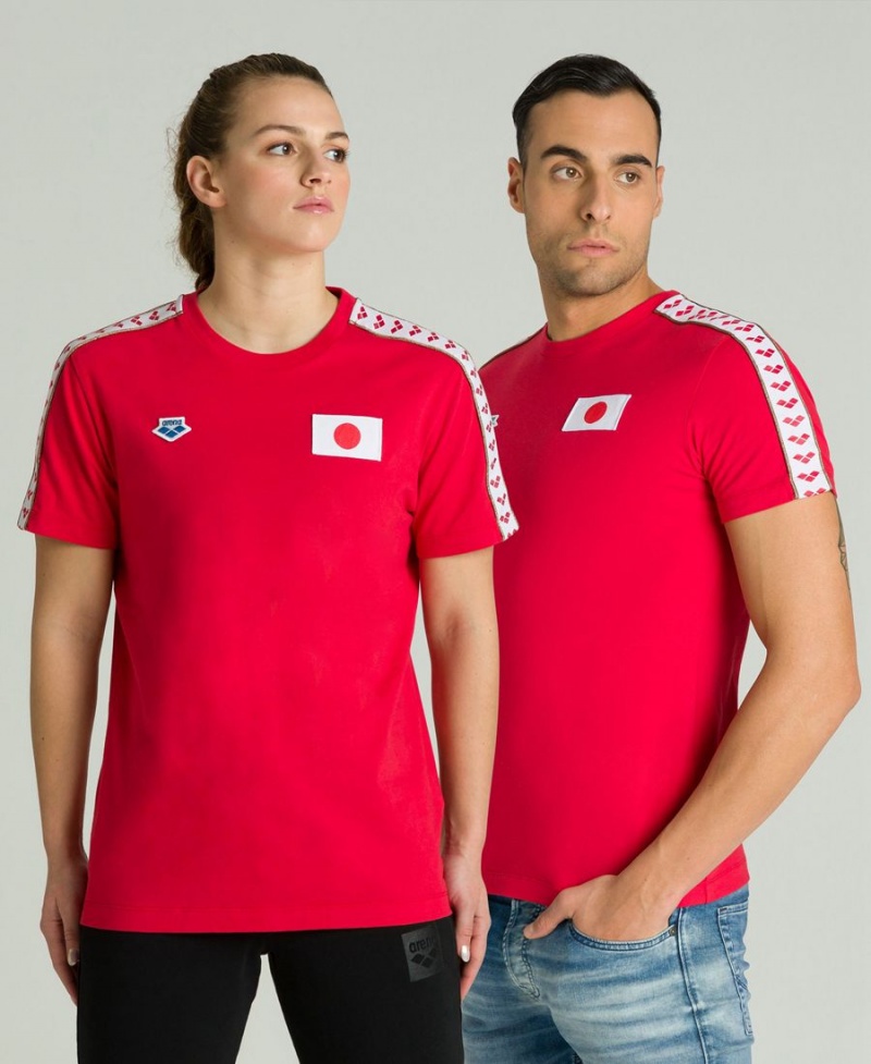 Arena Team Nations T-Shirt Rot | CVQ59A-487