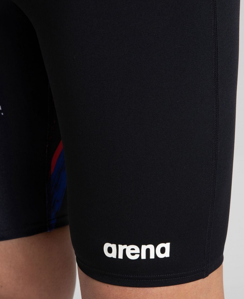 Arena Team Painted Stripes Jammer Schwarz Mehrfarbig | GXY98U-595