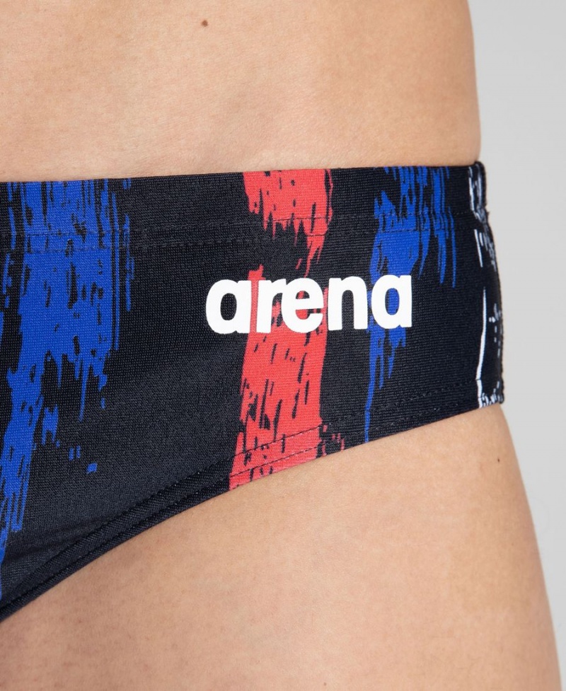 Arena Team Painted Stripes Schwimmhose Schwarz Rot Mehrfarbig | PXW97R-597