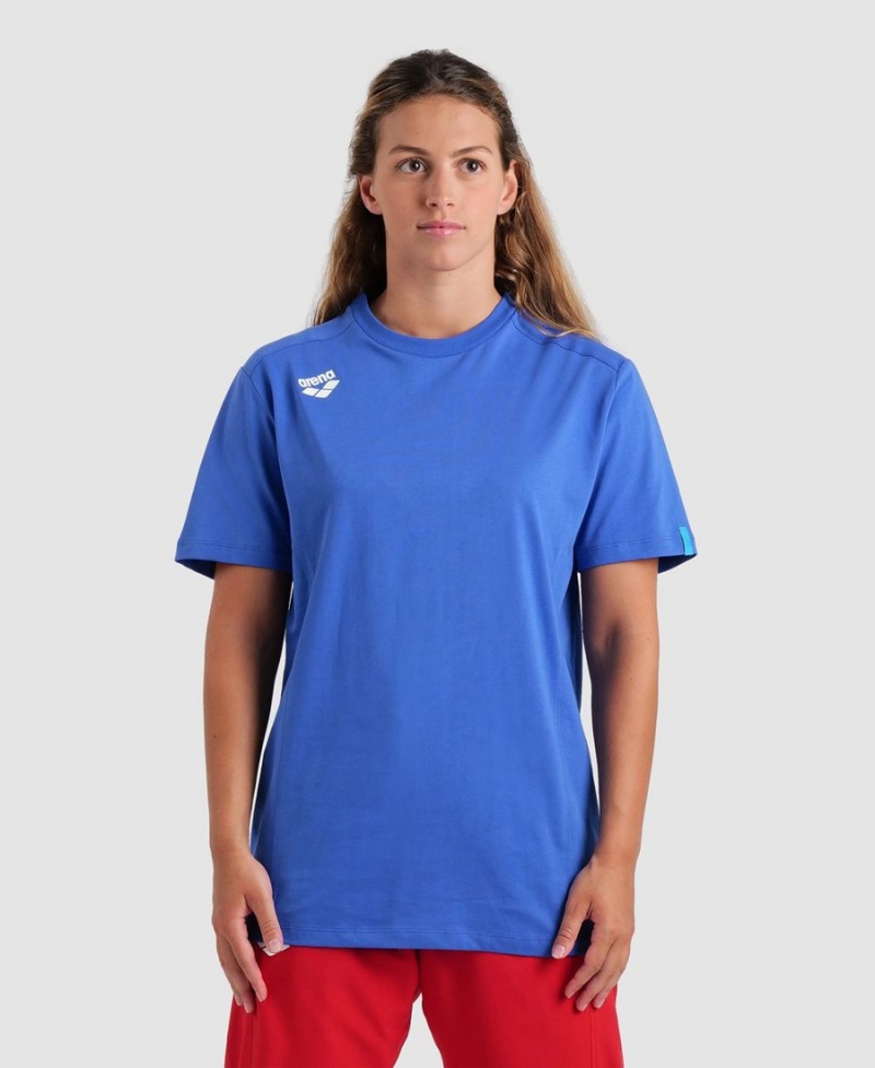 Arena Team Panel T-Shirt Blau | ARL72P-748