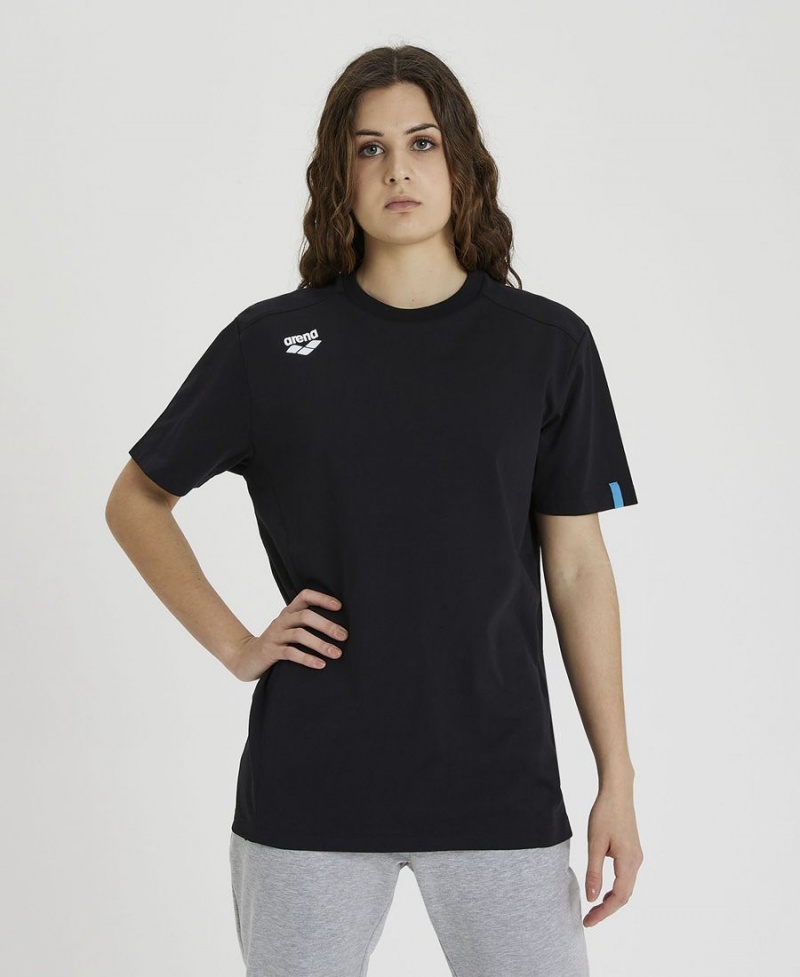 Arena Team Panel T-Shirt Schwarz | NDB43O-577