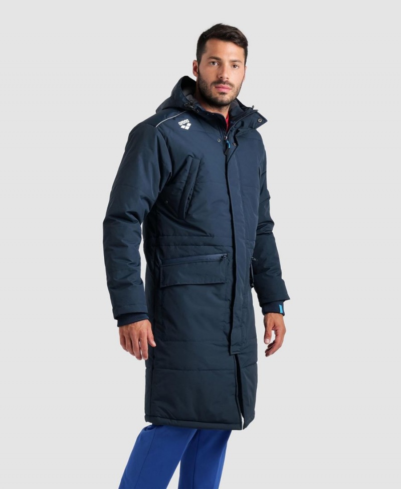 Arena Team Parka Solid Jacke Navy | DTD68H-603