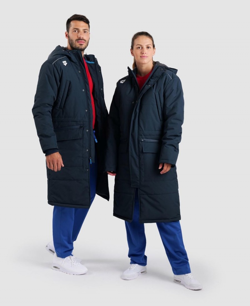 Arena Team Parka Solid Jacke Navy | DTD68H-603