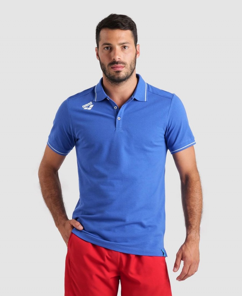 Arena Team Solid Poloshirt Blau | GYE27R-156