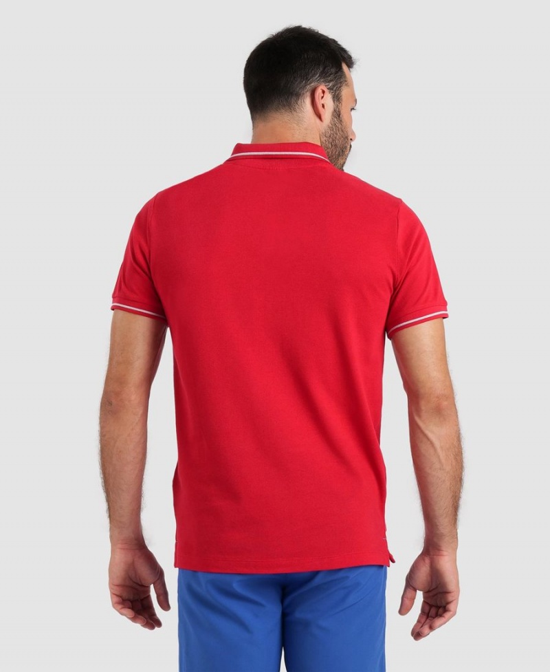 Arena Team Solid Poloshirt Rot | FMZ62N-746