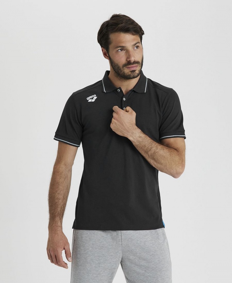 Arena Team Solid Poloshirt Schwarz | LUA75U-009