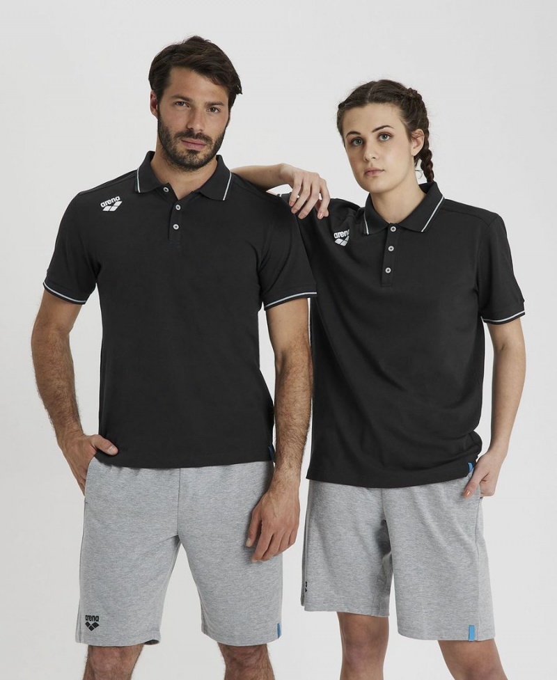 Arena Team Solid Poloshirt Schwarz | LUA75U-009