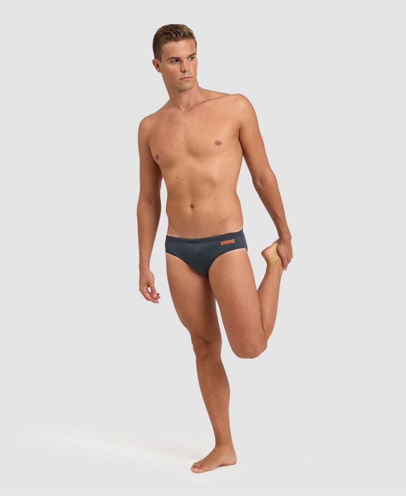 Arena Team Solid Schwimmhose Grau Orange | OFN07V-079