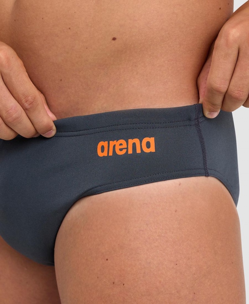 Arena Team Solid Schwimmhose Grau Orange | OFN07V-079