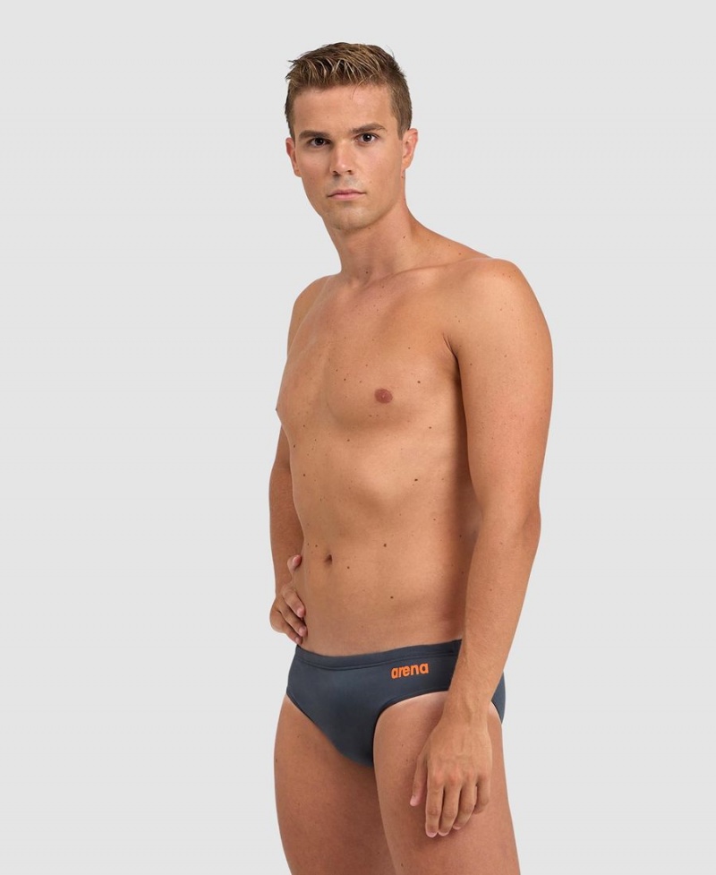 Arena Team Solid Schwimmhose Grau Orange | OFN07V-079