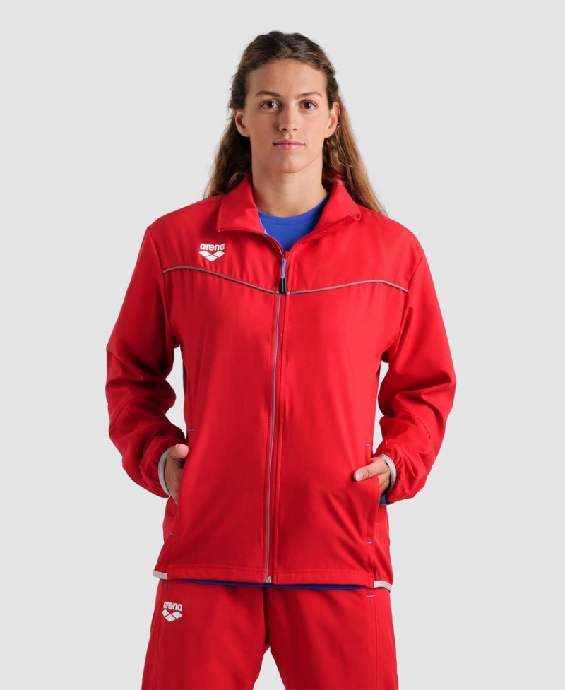 Arena Team Sports Panel Jacke Rot | GKQ37T-244