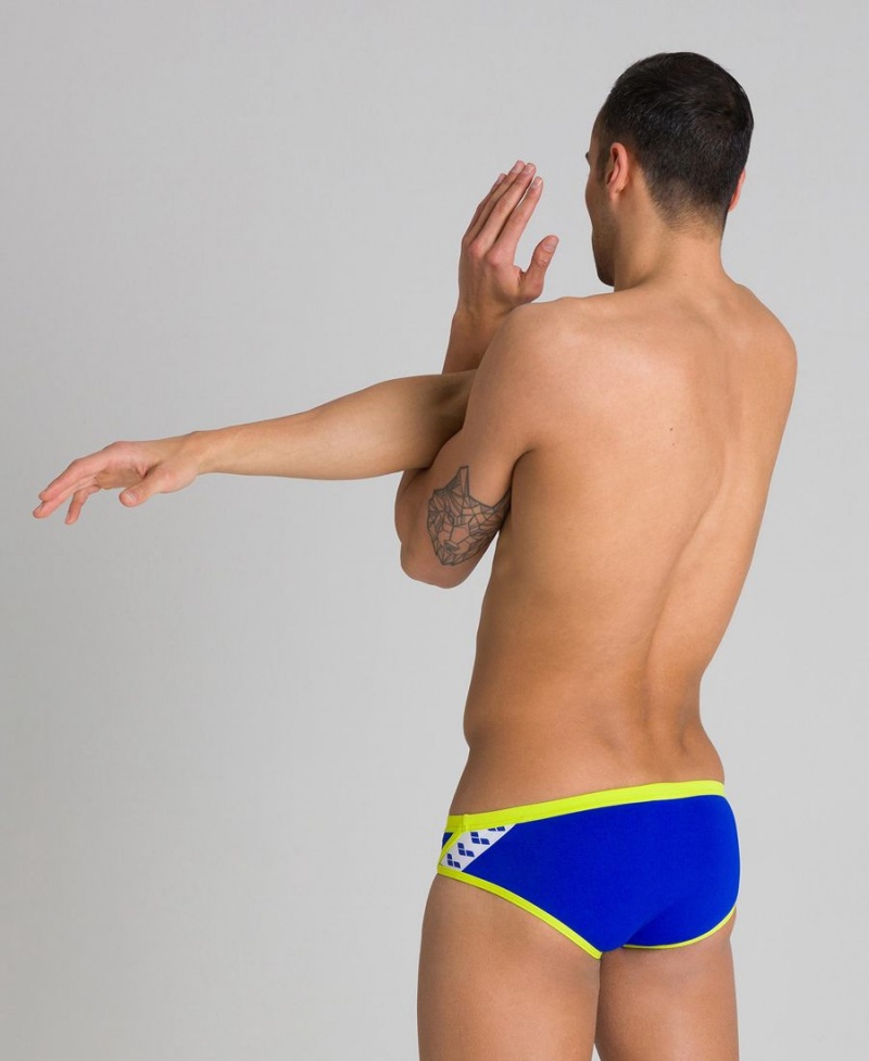 Arena Team Stripe Schwimmhose Blau Grün | KWE29M-469