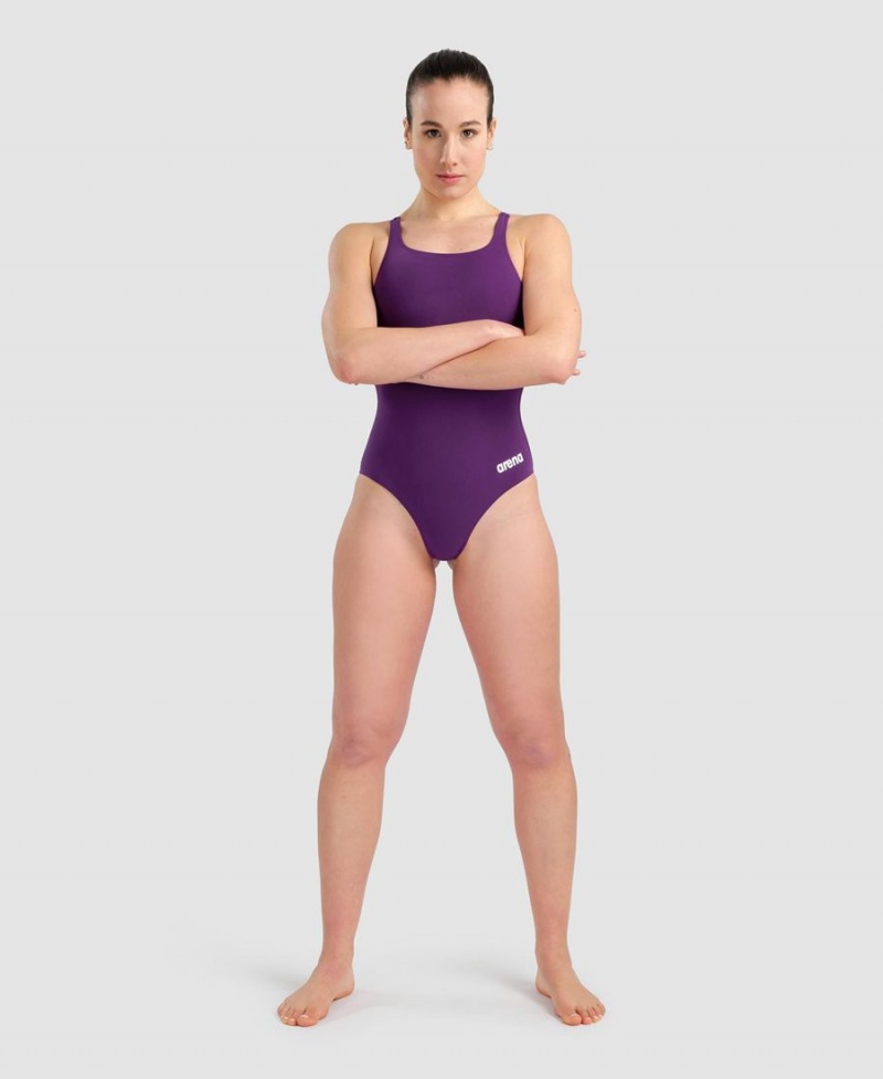 Arena Team Swim Pro Solid Badeanzug Lila | AOW43N-658