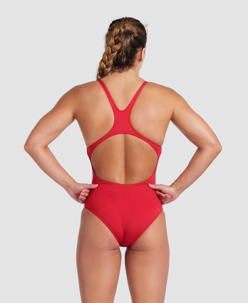 Arena Team Swim Pro Solid Badeanzug Rot Weiß | AWE99X-572