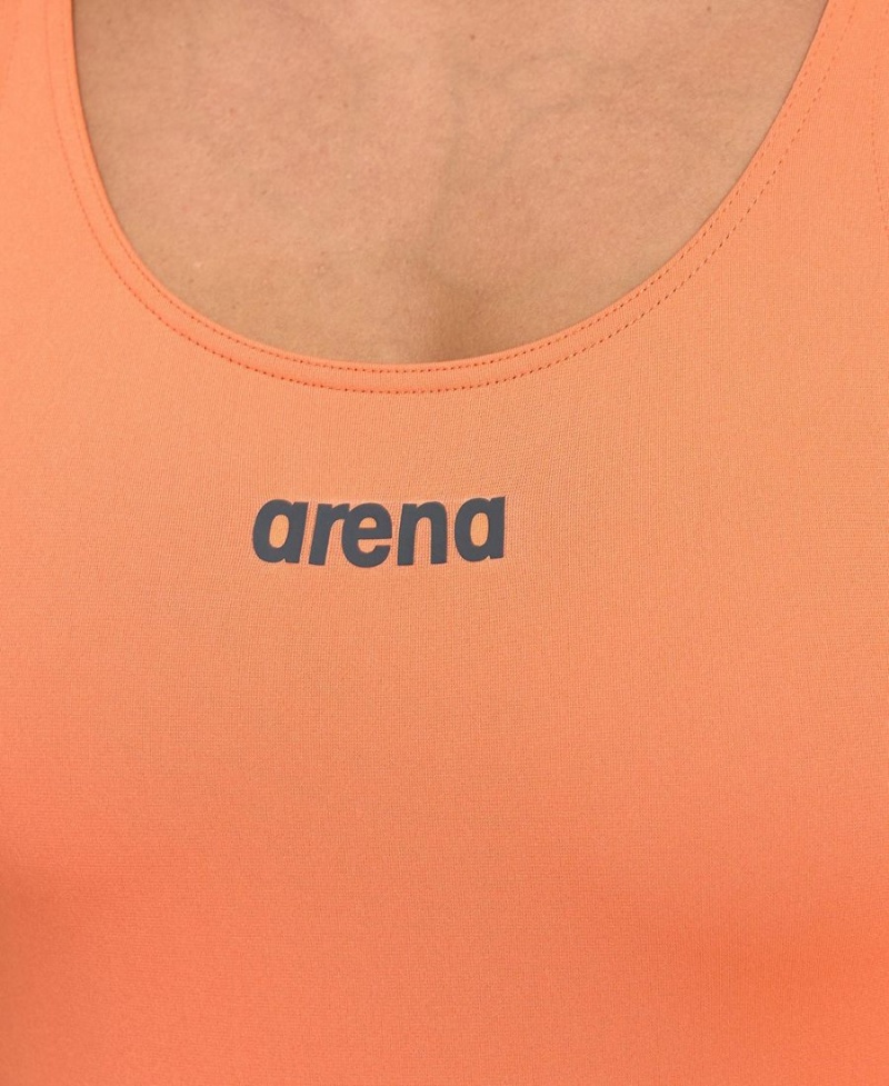 Arena Team Swim Tech Solid Badeanzug Orange Grau | VZB83I-925