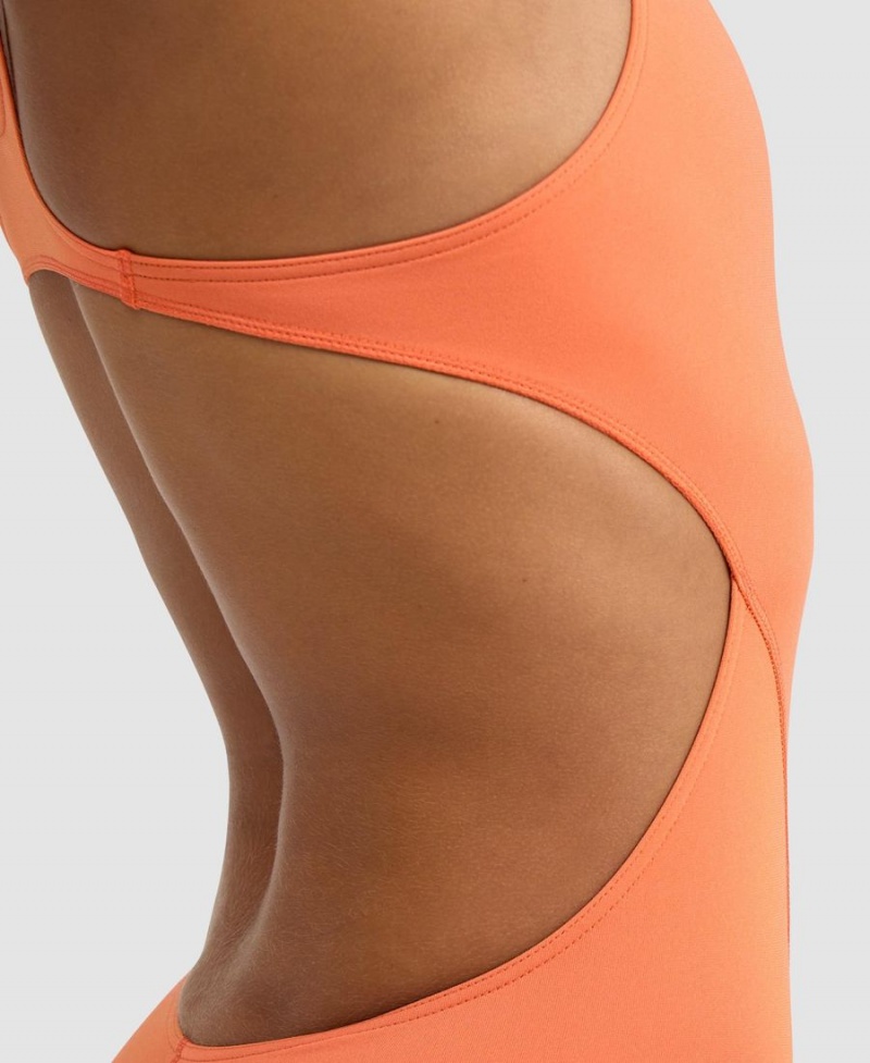 Arena Team Swim Tech Solid Badeanzug Orange Grau | VZB83I-925