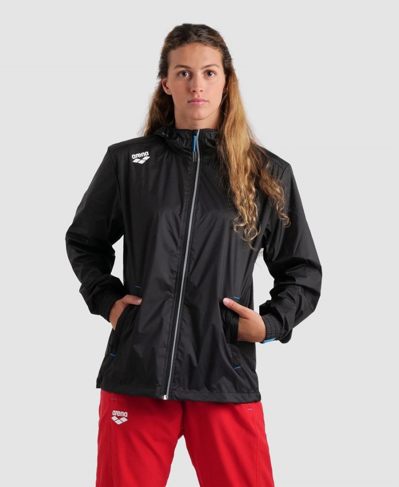 Arena Team Windbreaker Solid Jacke Schwarz | JRZ23G-268