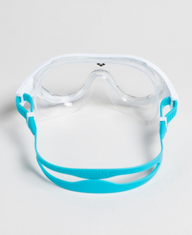 Arena The One Mask Jr Schwimmbrille Weiß Blau | DUF96T-177