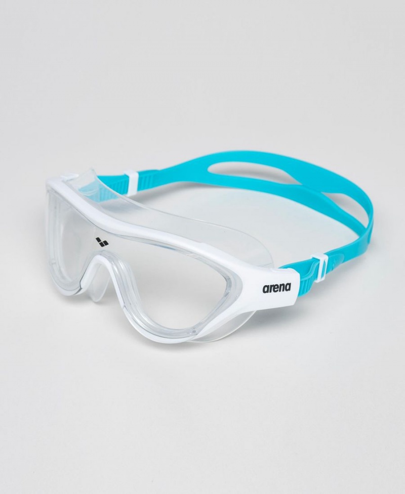 Arena The One Mask Jr Schwimmbrille Weiß Blau | DUF96T-177