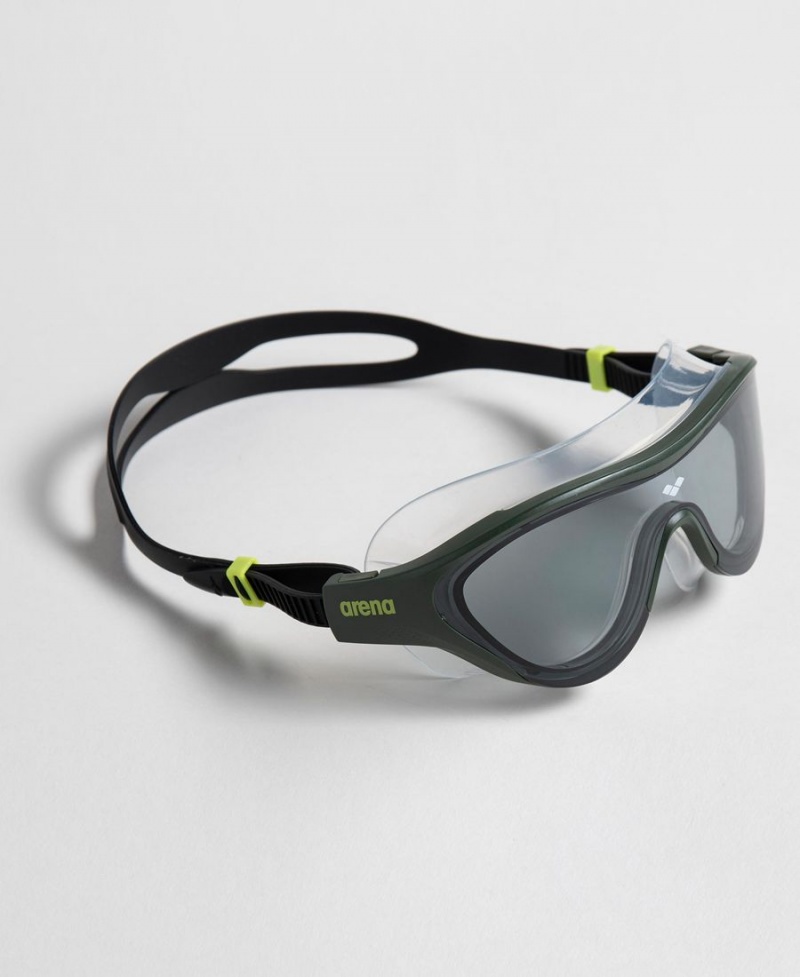 Arena The One Mask Schwimmbrille Grau Grün Schwarz | LFQ27E-710