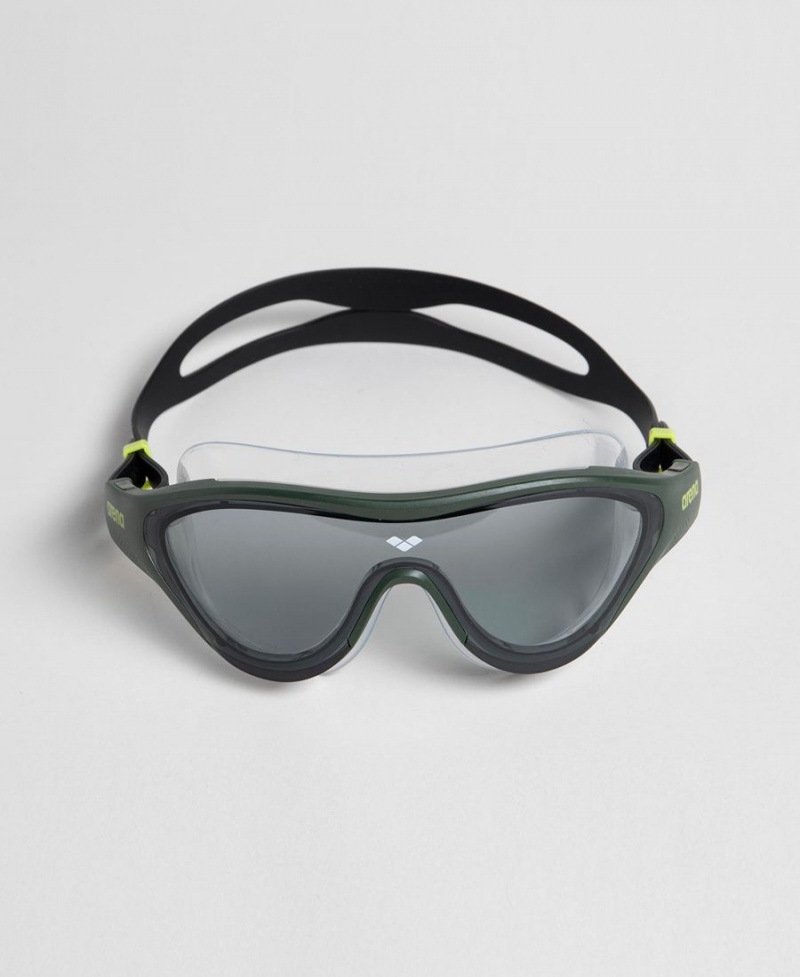 Arena The One Mask Schwimmbrille Grau Grün Schwarz | LFQ27E-710