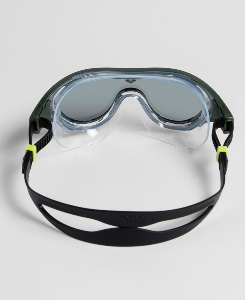 Arena The One Mask Schwimmbrille Grau Grün Schwarz | LFQ27E-710