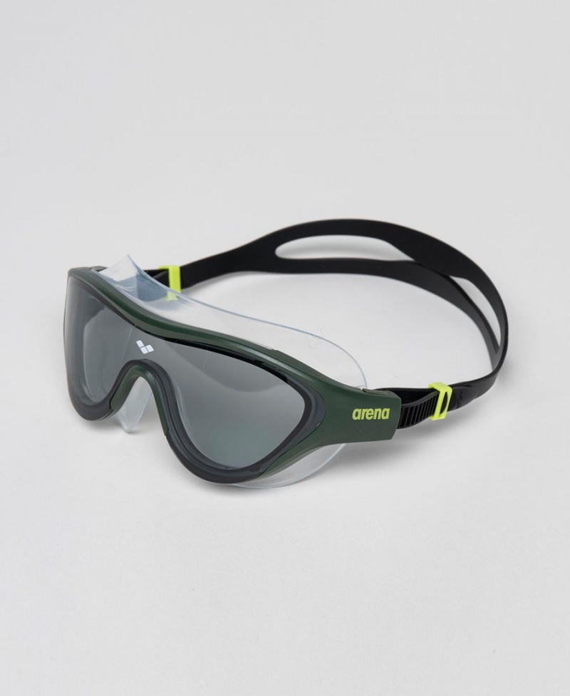 Arena The One Mask Schwimmbrille Grau Grün Schwarz | LFQ27E-710