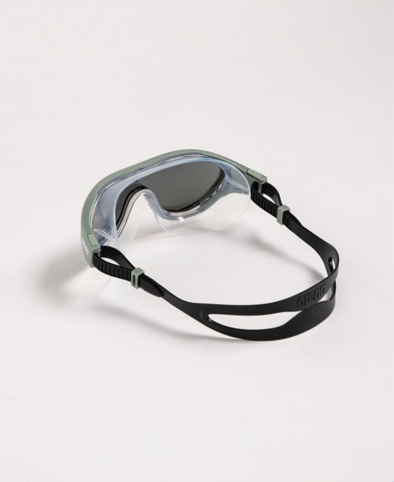 Arena The One Mirror Mask Schwimmbrille Silber Grün Schwarz | OOD70G-336