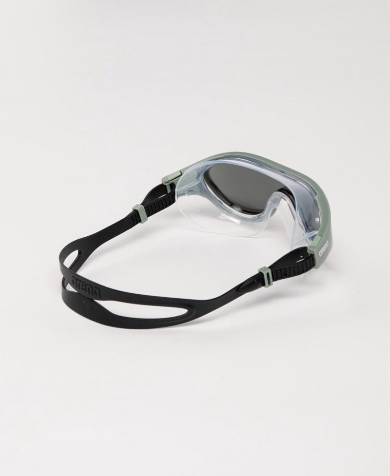 Arena The One Mirror Mask Schwimmbrille Silber Grün Schwarz | OOD70G-336