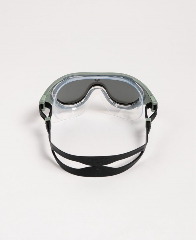 Arena The One Mirror Mask Schwimmbrille Silber Grün Schwarz | OOD70G-336