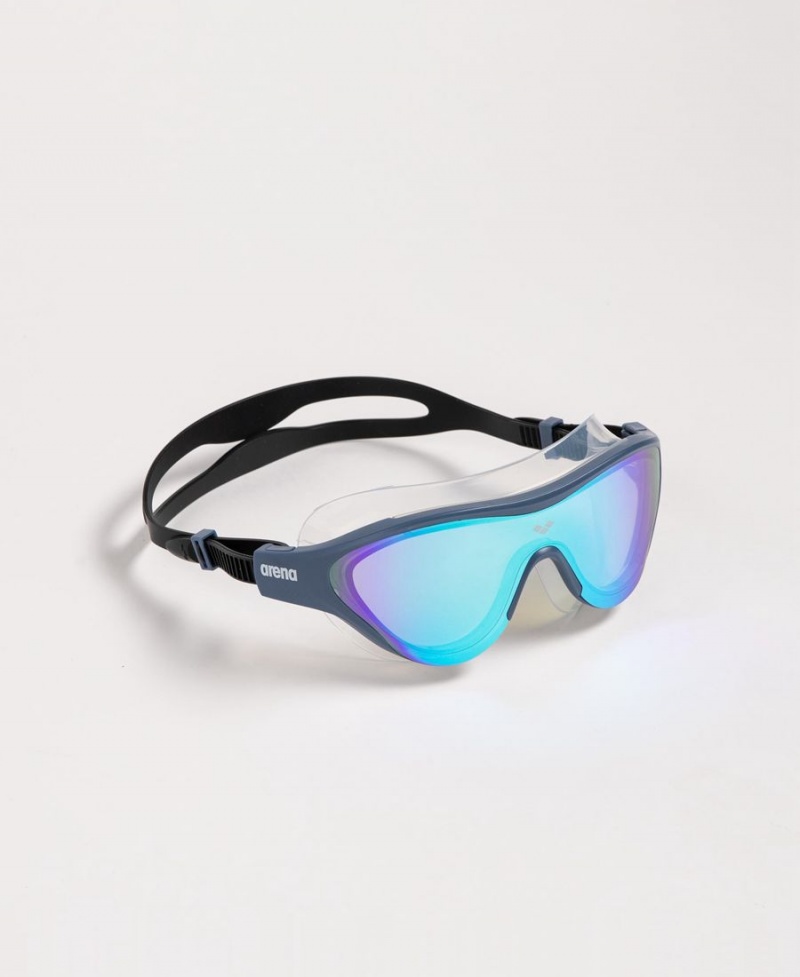 Arena The One Mirror Mask Schwimmbrille Blau Schwarz | HYG19H-191