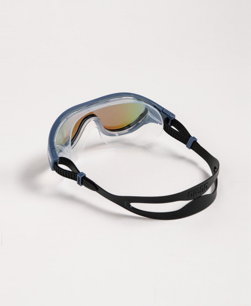 Arena The One Mirror Mask Schwimmbrille Blau Schwarz | HYG19H-191